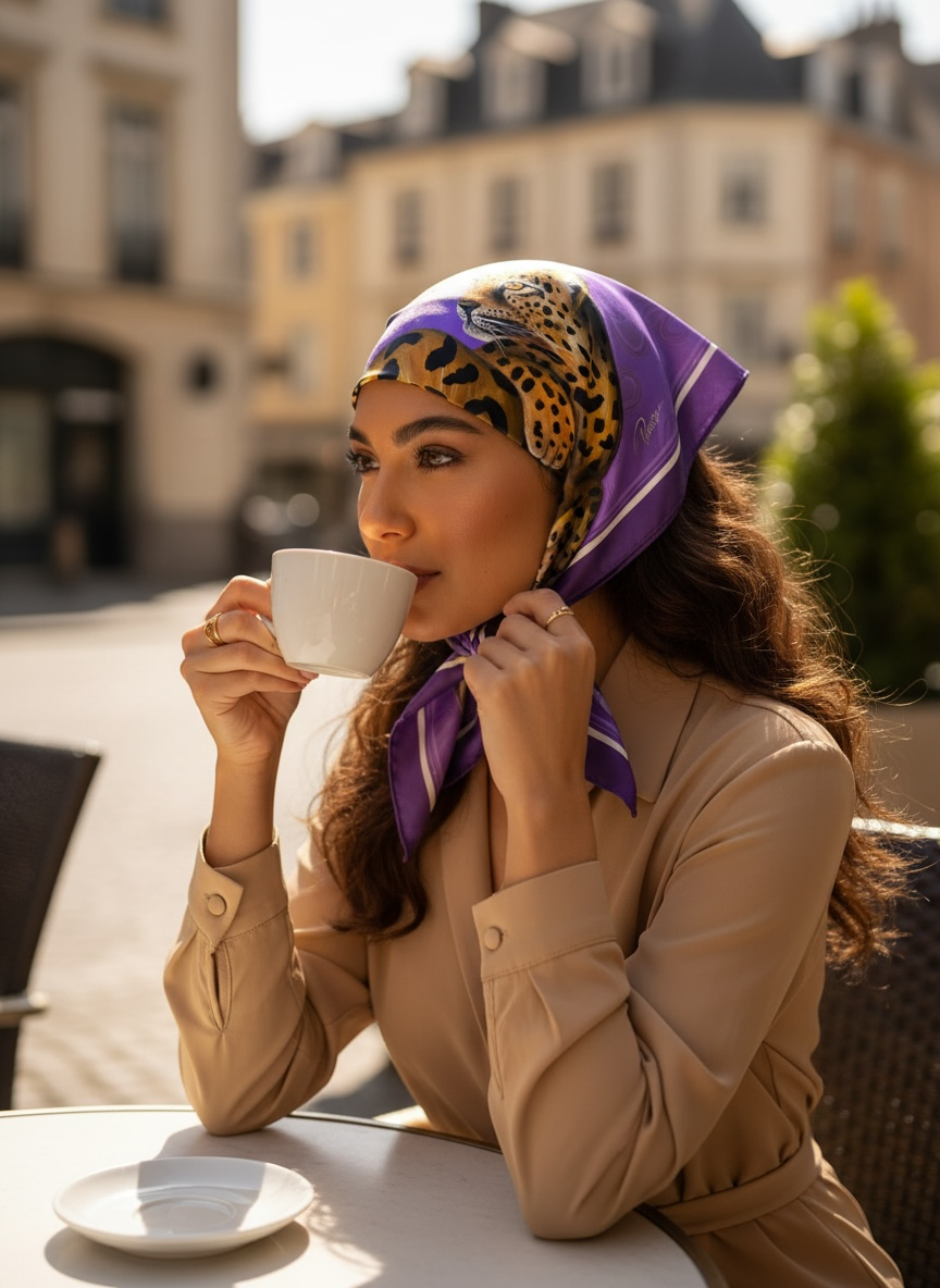 Silk scarf made from 100% mulberry silk